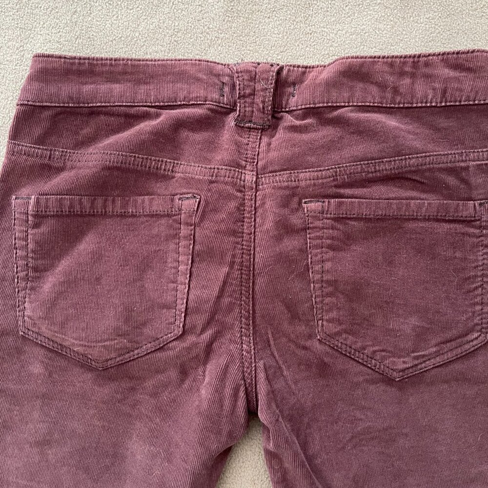 AWESOME RARE Free People BOHO Super Flare Corduroy Pants Brown Burgundy 26 Long - Picture 5 of 8